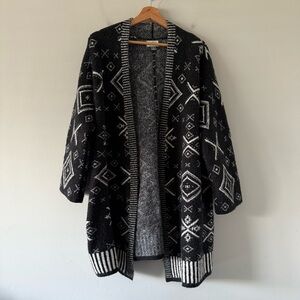 Old Navy Southwest Aztec Prairie Boho Cardigan Sweater Open Front Size Large